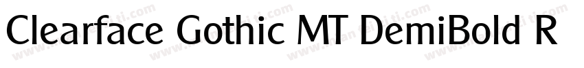 Clearface Gothic MT DemiBold Regula字体转换